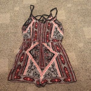 Orange and brown romper